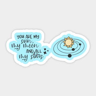 Sun, Moon and Stars Sticker